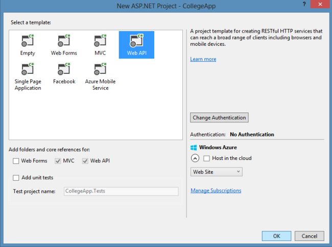 Web API Project Template